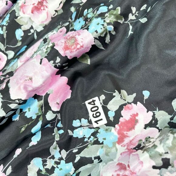 Blondie Nites by Stacy Sklar Skirt Women 1 Black Floral Print Midi A-Line Clean - Picture 7 of 9